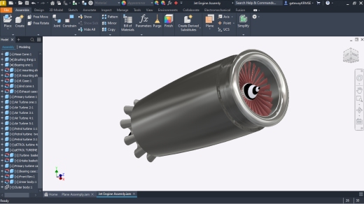 Turbo Fan Jet Engine涡轮风扇喷气发动机3D图纸 INVENTOR设计缩略图